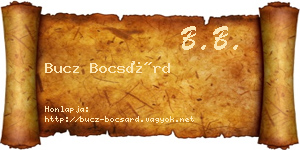 Bucz Bocsárd névjegykártya